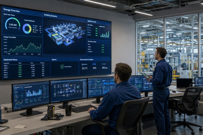 modern industrial control room